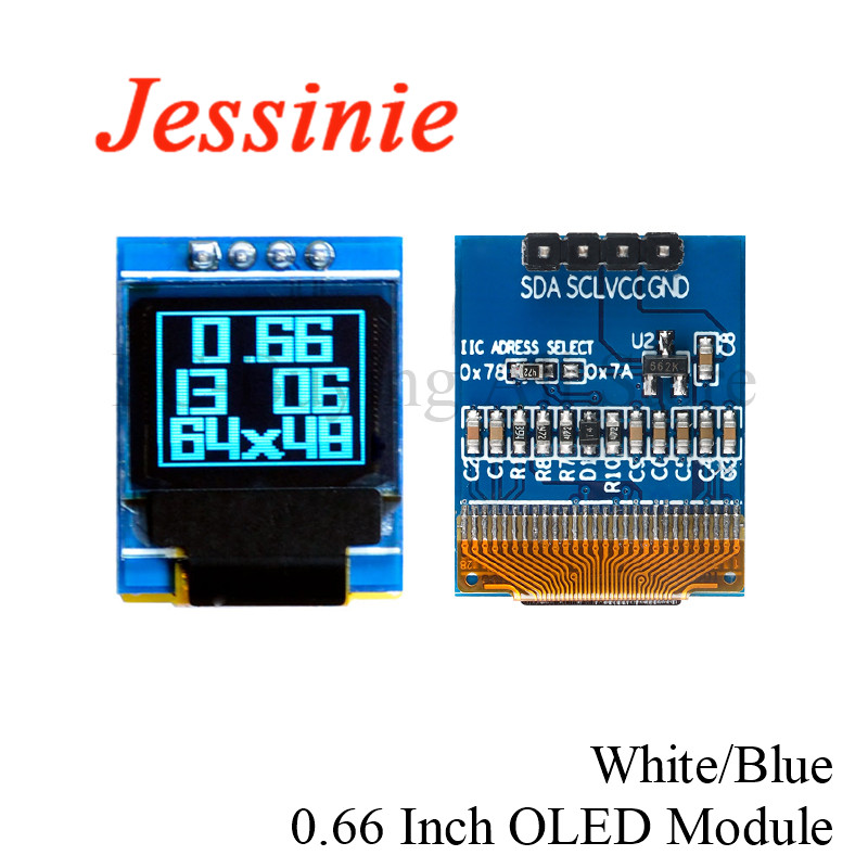 Ssd1306 - 0,66-дюймовый OLED ЖК-дисплей-модуль 64X48 0,66-дюймовый светодиодный