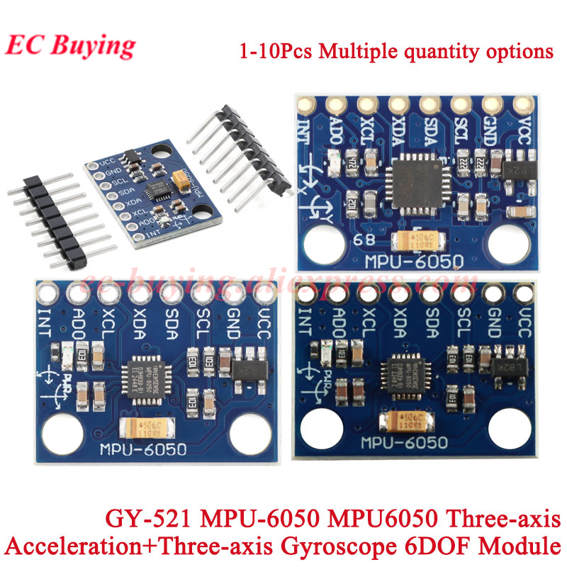 Mpu6050 - 1-10 шт. GY-521 MPU-6050 MPU6050 3-осевой