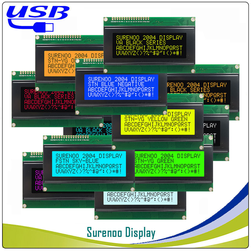 Lcd 1602 - Surenoo LCD2USB USB 204 20X4 2004,