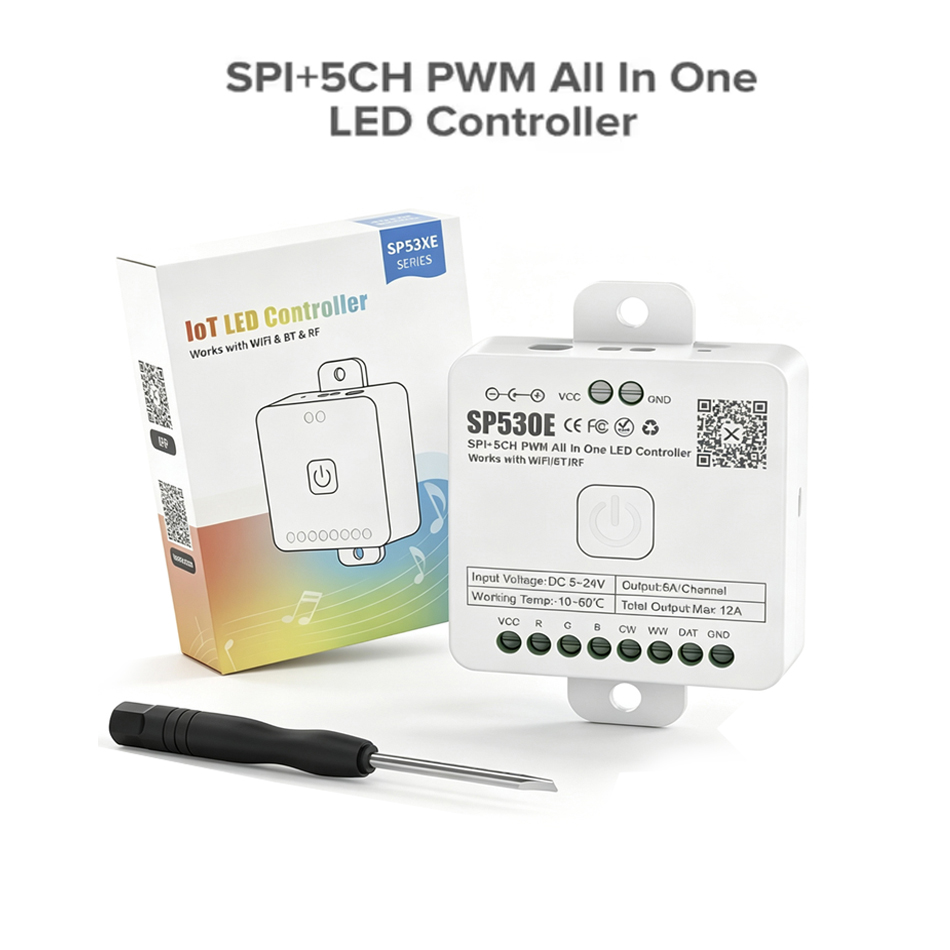 Контроллер SP530E All In One L – обзор и цена Ws2812B Strip 5V