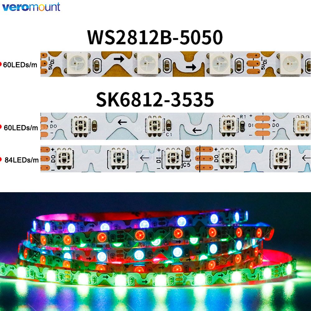 6 мм узкая с печатной платой S – обзор и цена Ws2812B Strip 5V
