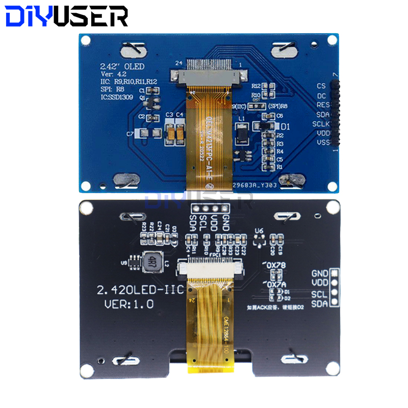 DIYUSER 2,4-дюймовый OLED LCD  – обзор и цена Ssd1306