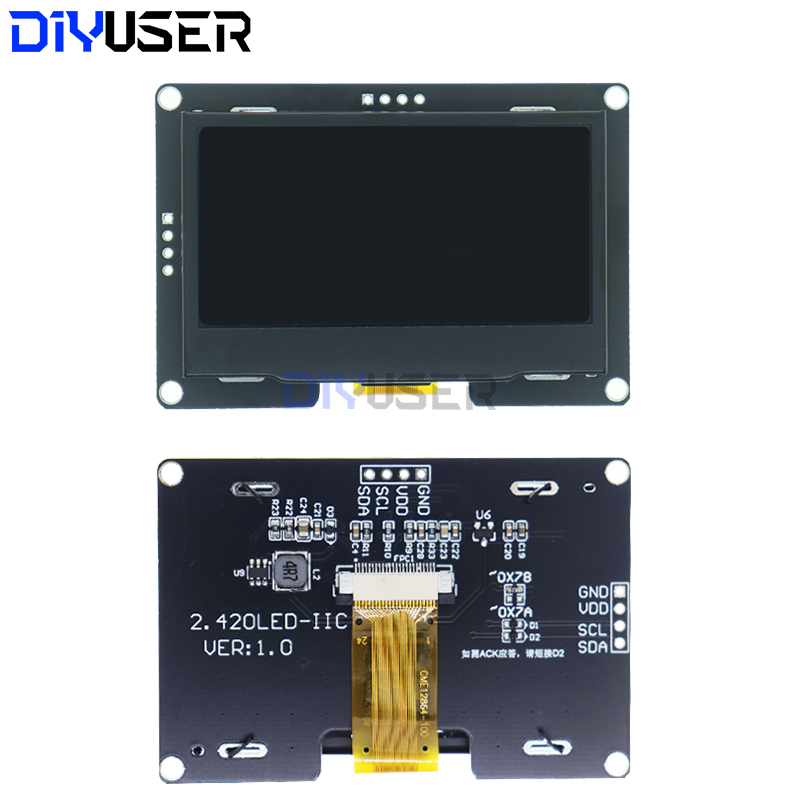 DIYUSER 2,4-дюймовый OLED LCD  – обзор и цена Ssd1306