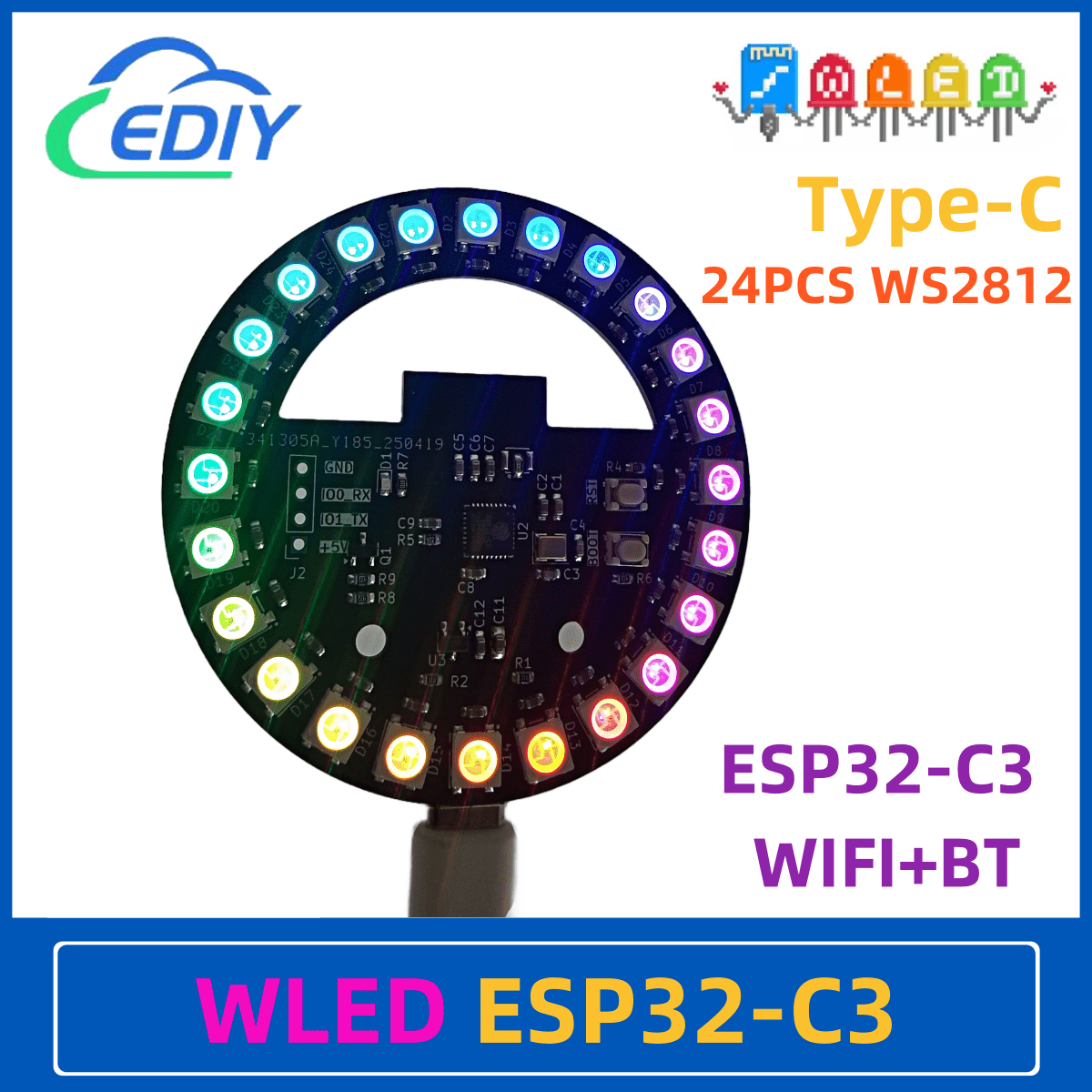 WLED ESP32-C3 Макетная плата К – обзор и цена Ws2812B