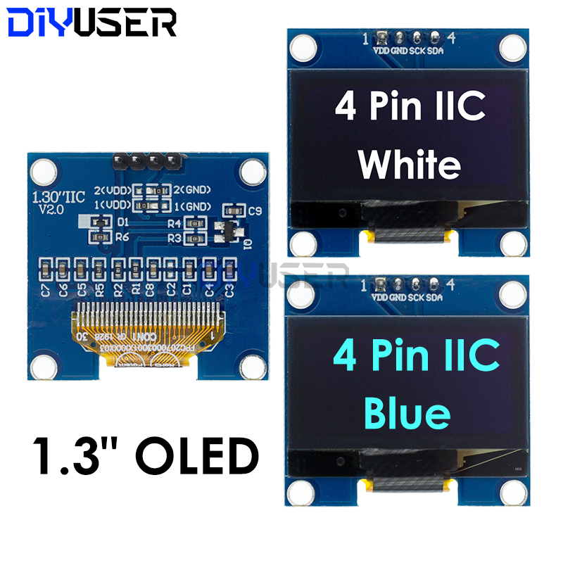 DIYUSER 1.3-дюймовый OLED-дисп – обзор и цена Ssd1306